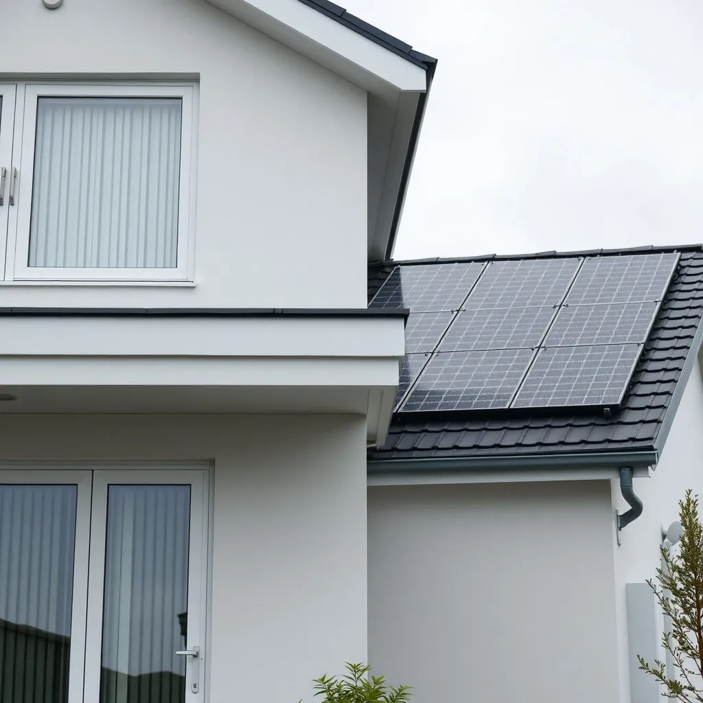 A high-quality architectural close-up of a modern home exter
