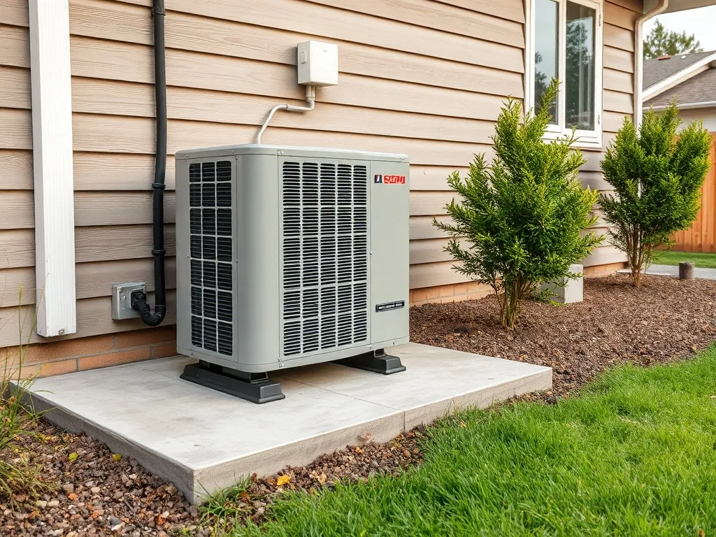 A professional photo of a modern outdoor air conditioning co